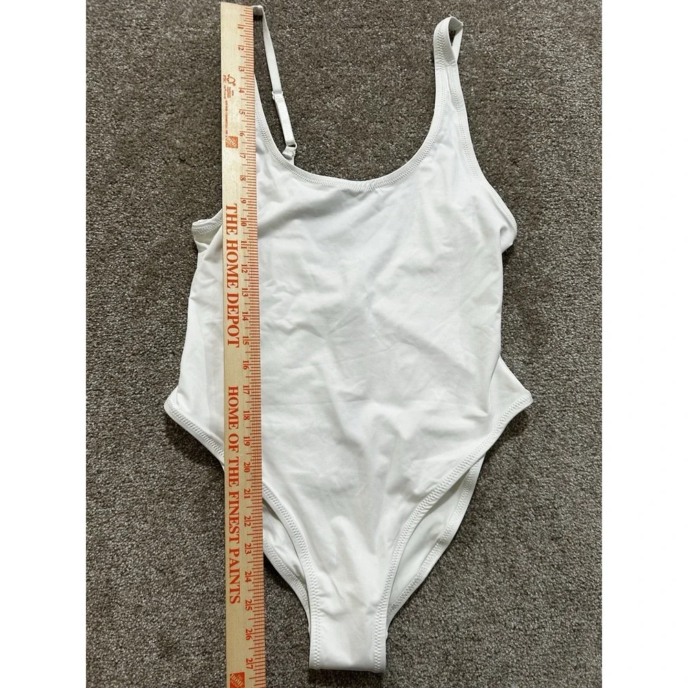 SKIMS Women's XL Recycled Swim Scoop Neck One piece In Snow BNWT $90
